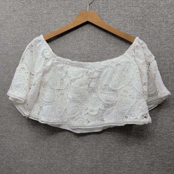 MO&Co LACE OFF THE SHOULDER TOP, SIZE M - Picture 3 of 7